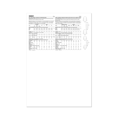 Simplicity sewing pattern S9691 envelope showing unisex sleepwear