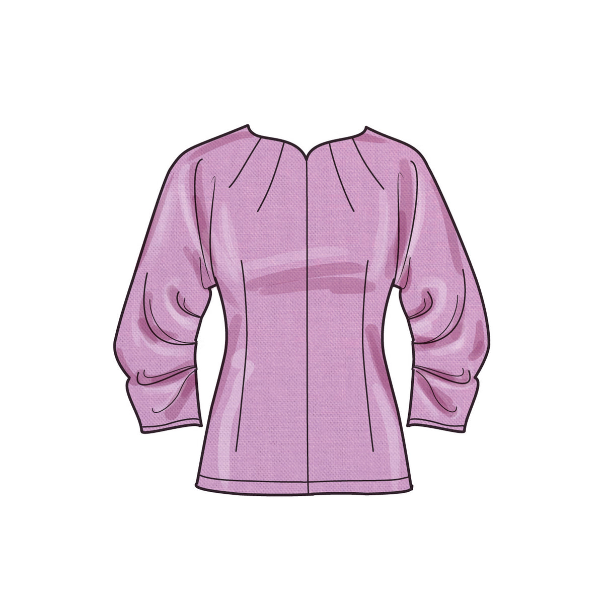 Simplicity S9705 sewing pattern envelope showing tops with an invisible back zip