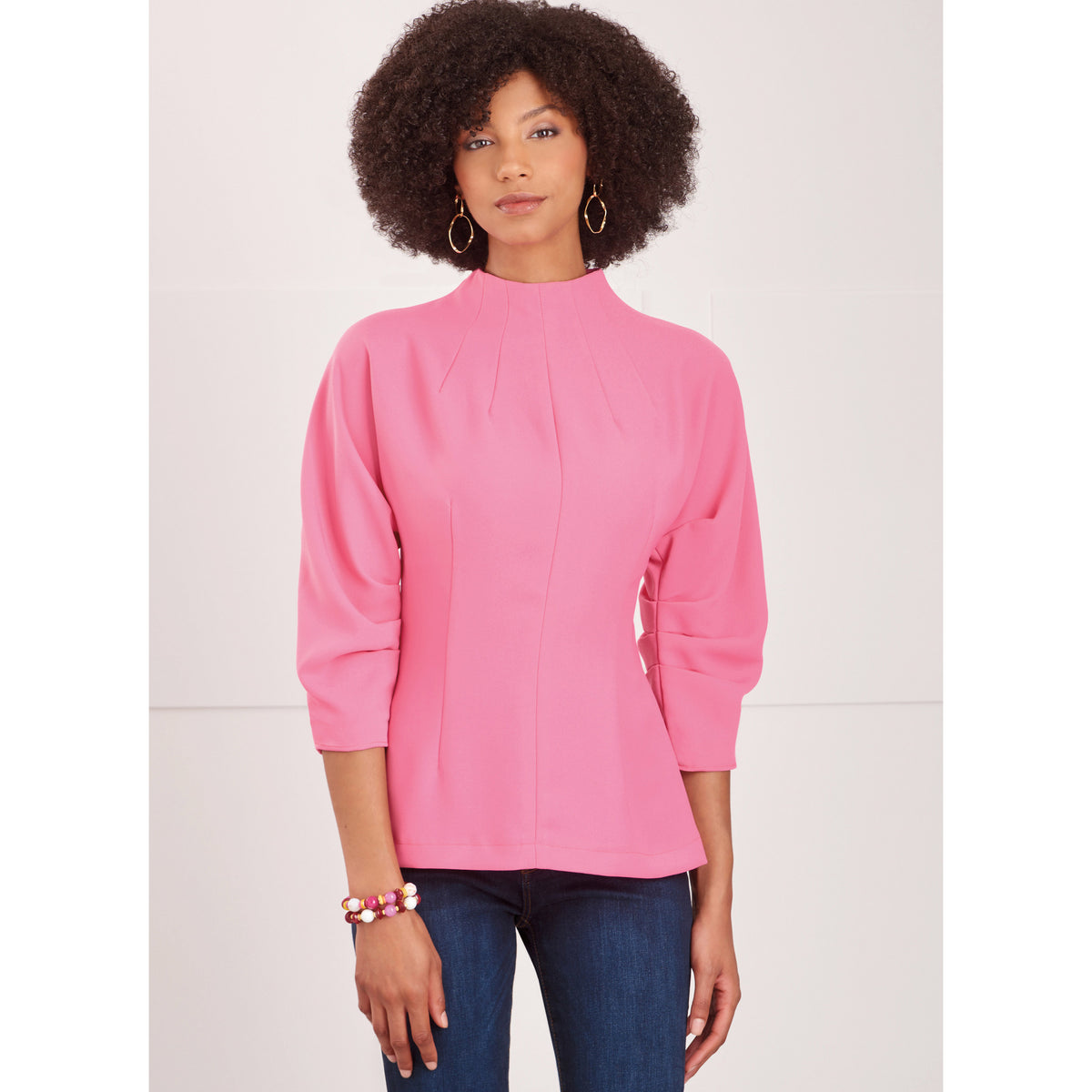 Simplicity S9705 sewing pattern envelope showing tops with an invisible back zip