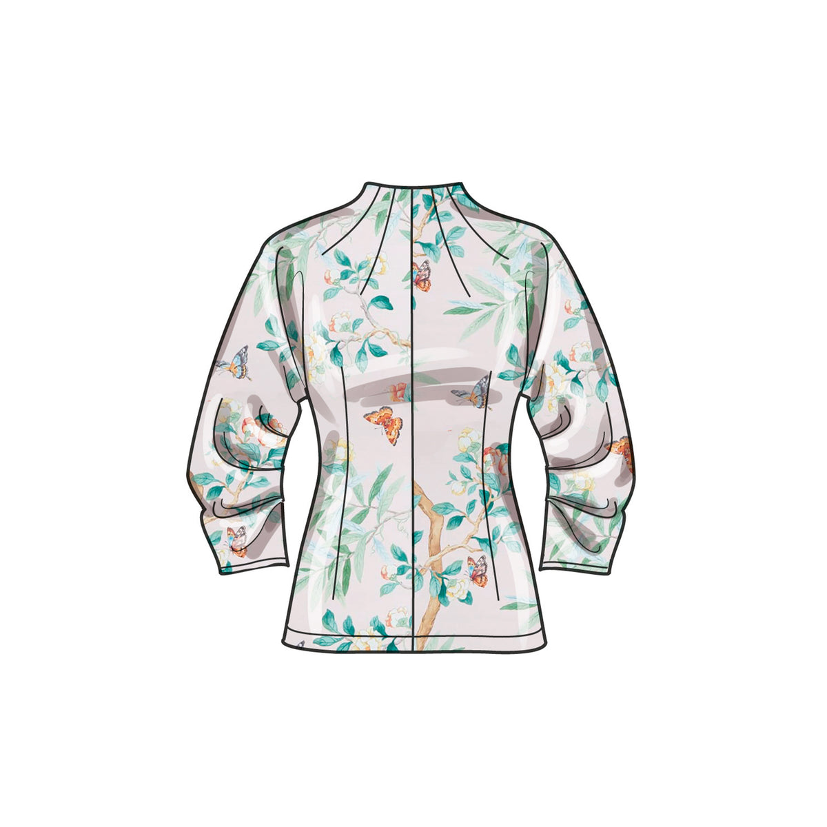 Simplicity S9705 sewing pattern envelope showing tops with an invisible back zip