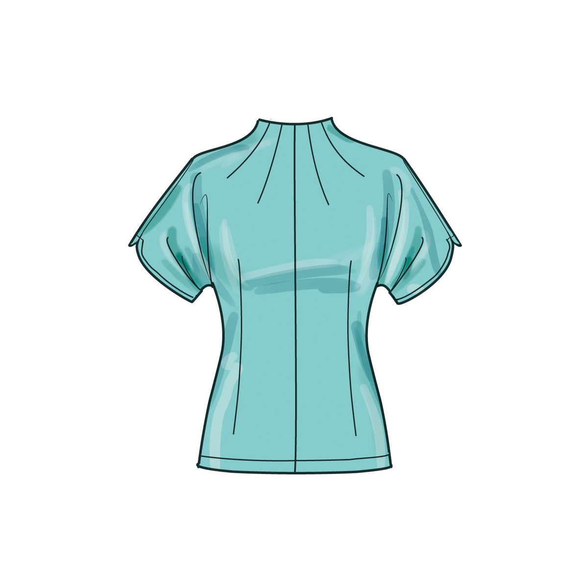 Simplicity S9705 sewing pattern envelope showing tops with an invisible back zip