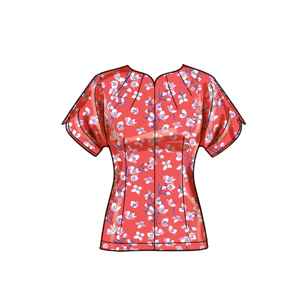 Simplicity S9705 sewing pattern envelope showing tops with an invisible back zip