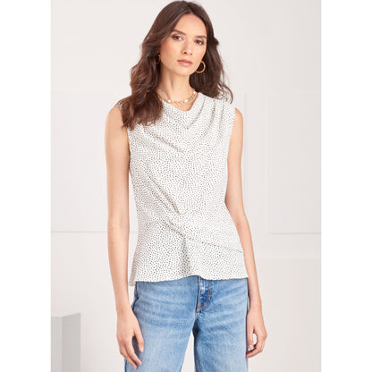 Simplicity S9706 sewing pattern envelope showing knot front tops