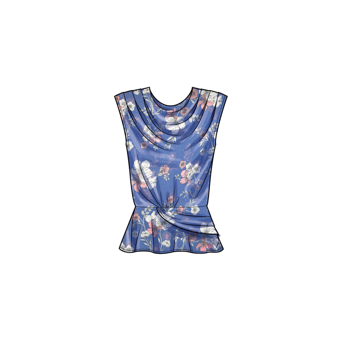 Simplicity S9706 sewing pattern envelope showing knot front tops