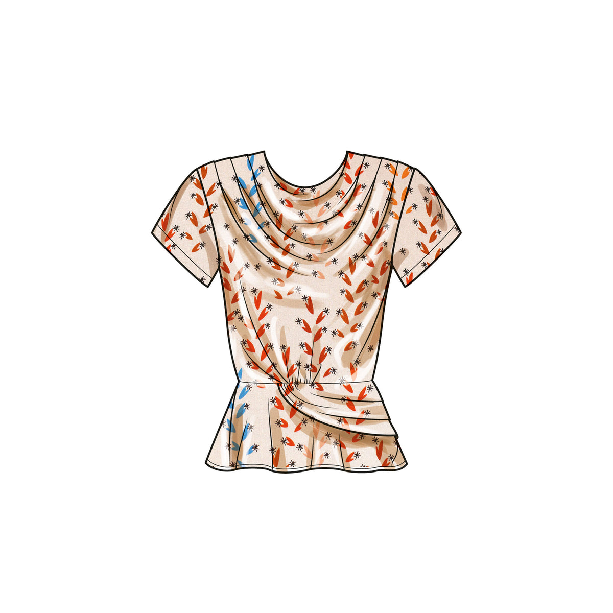 Simplicity S9706 sewing pattern envelope showing knot front tops
