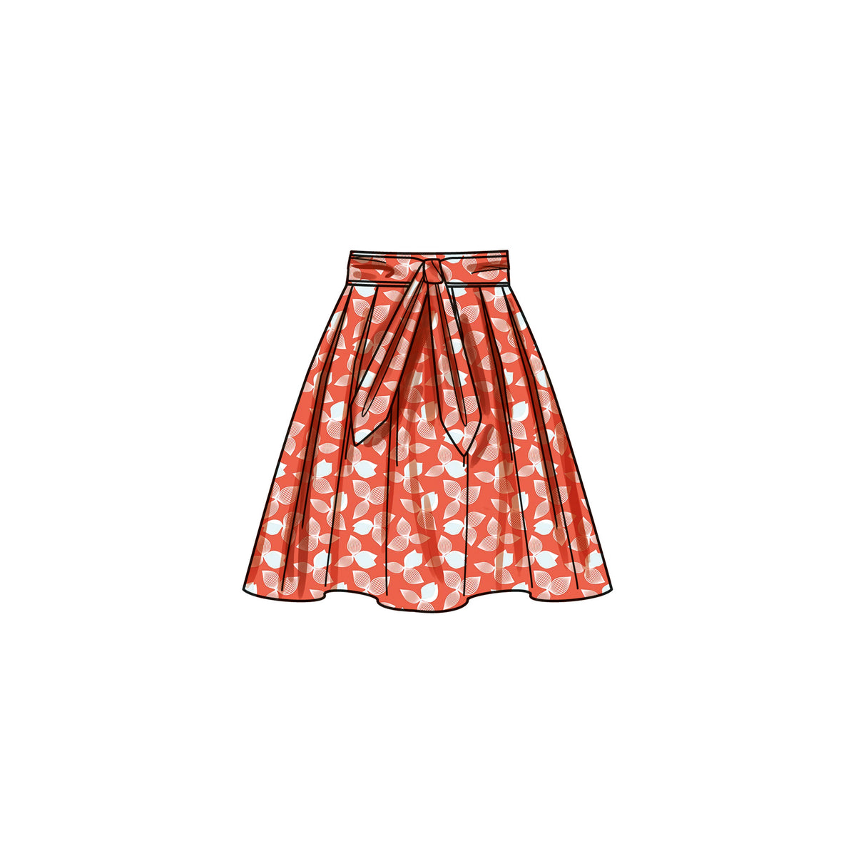 Simplicity S9711 sewing pattern envelope showing skirts and trousers with a contoured waistband
