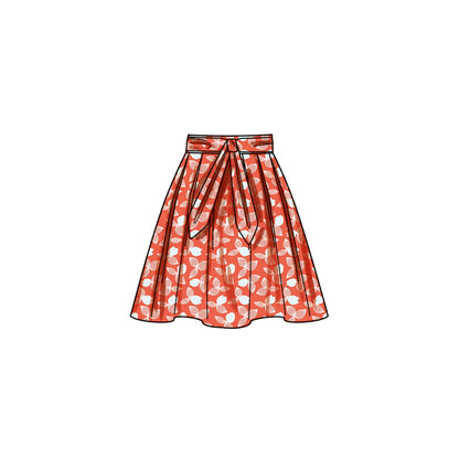 Simplicity S9711 sewing pattern envelope showing skirts and trousers with a contoured waistband