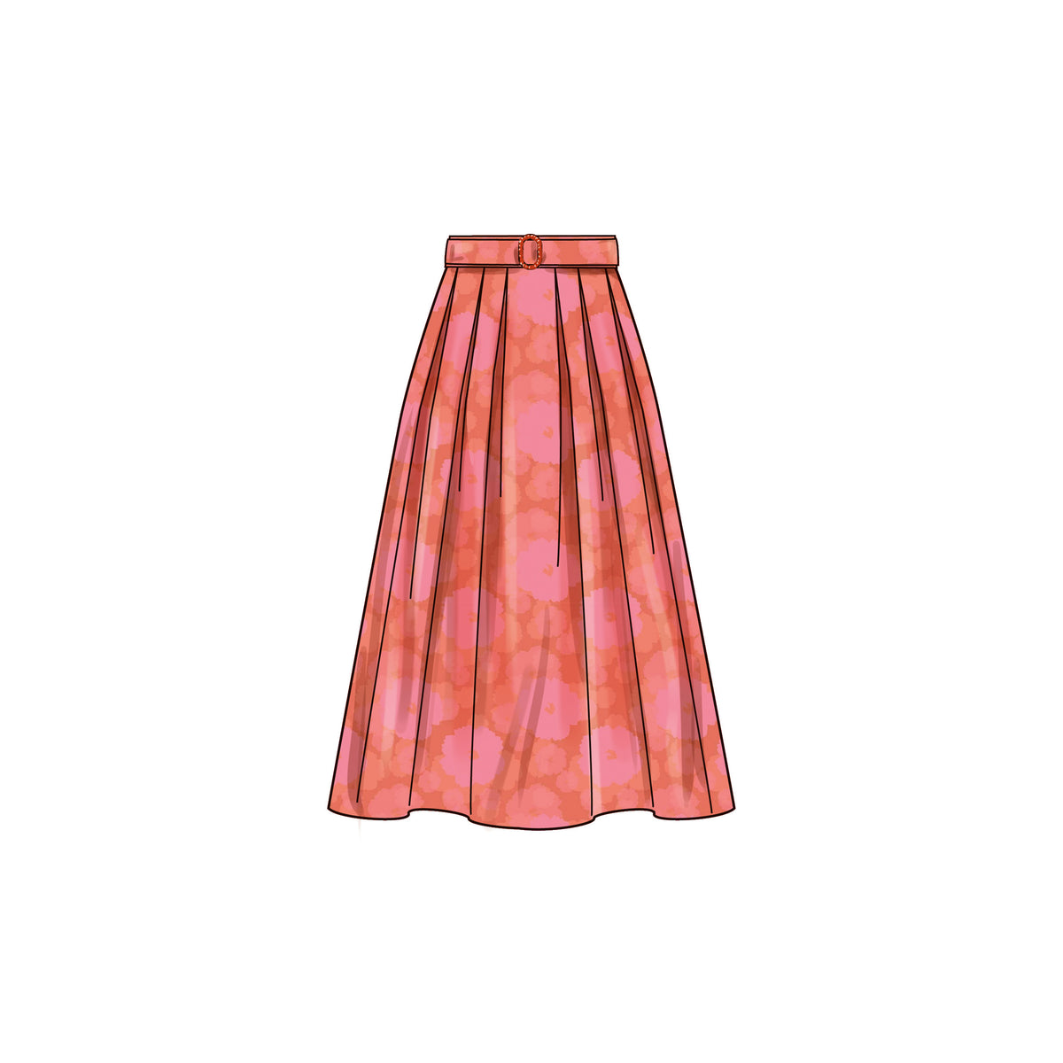Simplicity S9712 sewing pattern envelope showing skirts and trousers with a contoured waistband