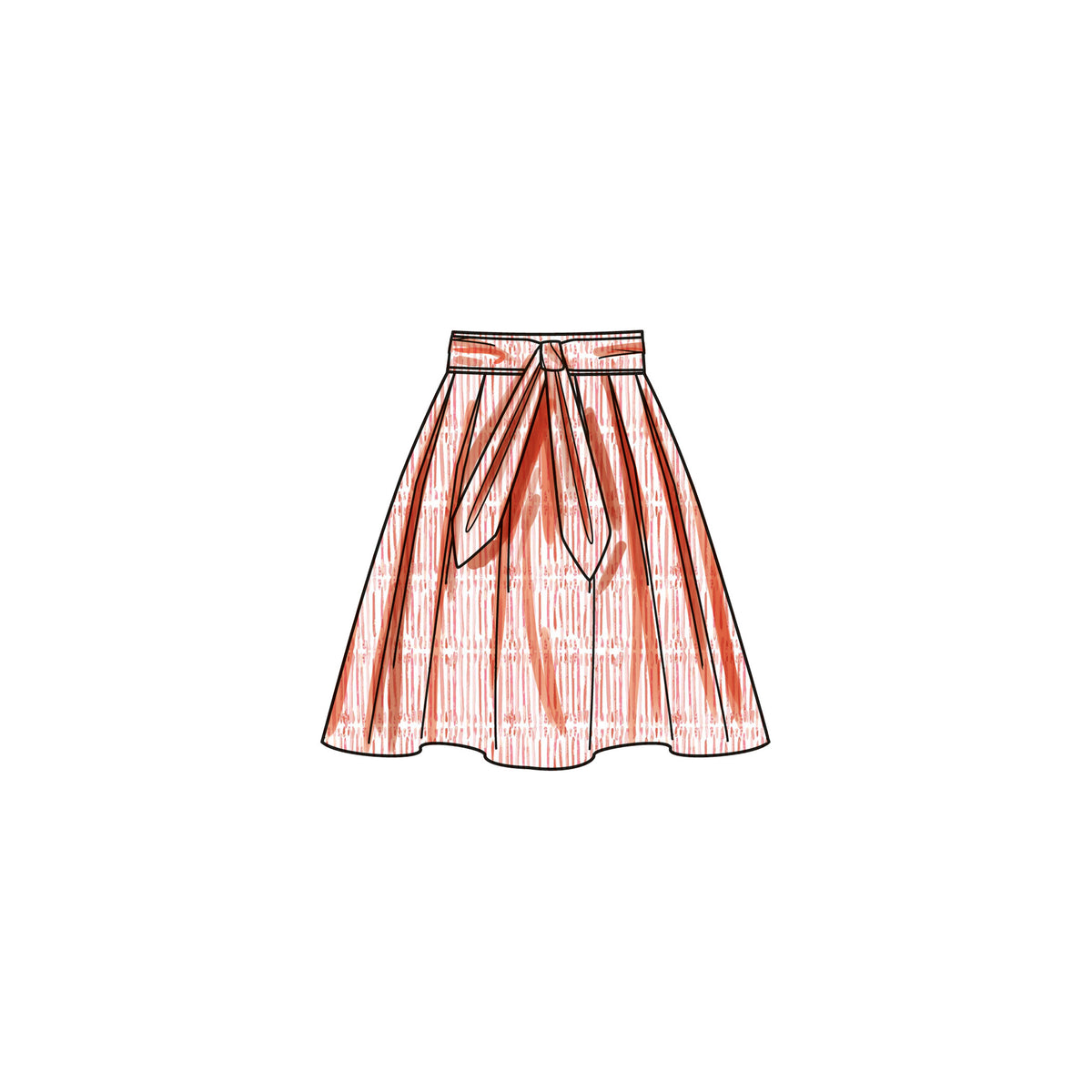 Simplicity S9712 sewing pattern envelope showing skirts and trousers with a contoured waistband