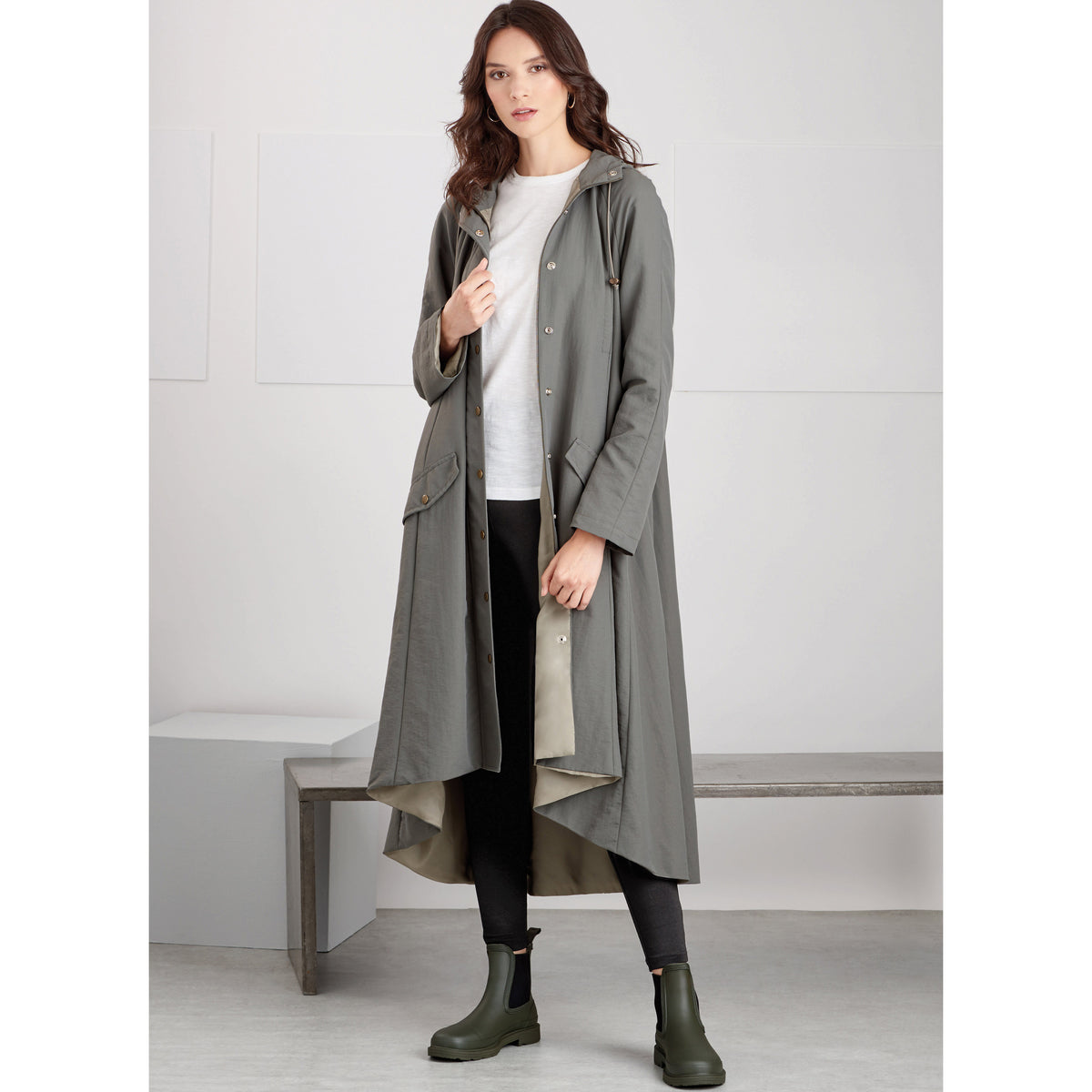 Simplicity S9713 sewing pattern envelope showing jacket with side seam pockets