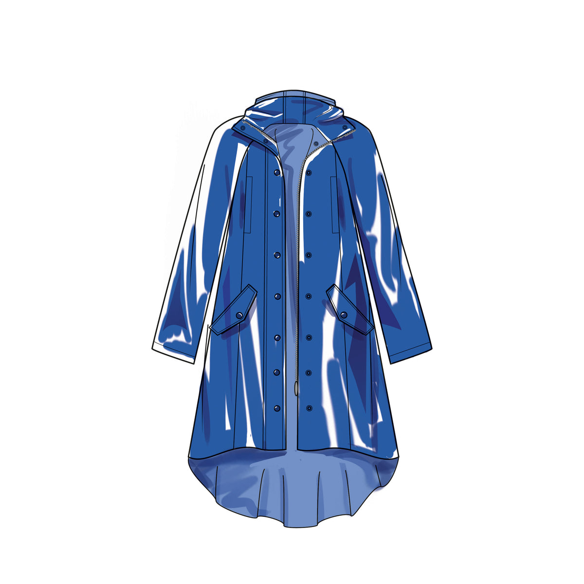 Simplicity S9713 sewing pattern envelope showing jacket with side seam pockets