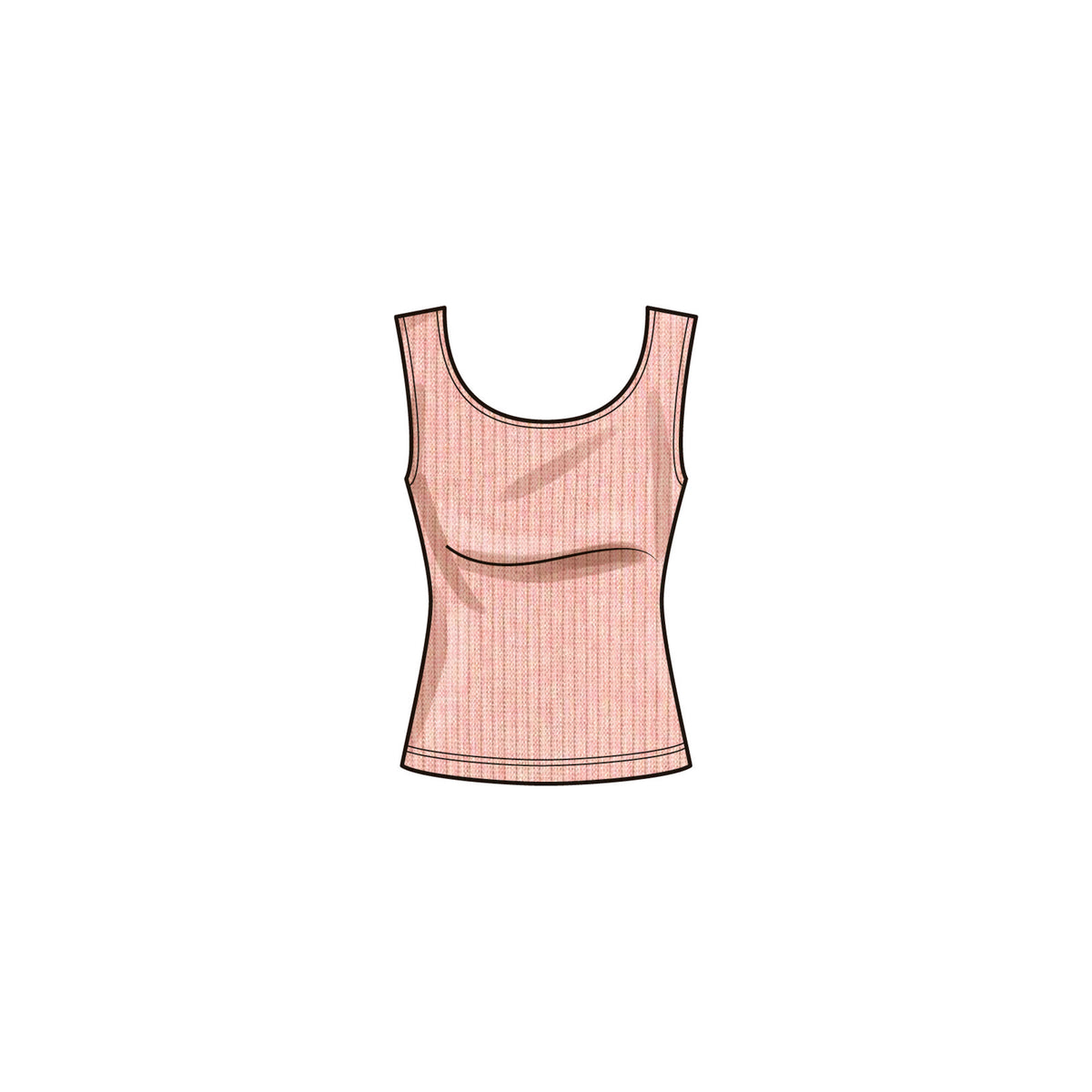Simplicity S9717 sewing pattern envelope showing knit top, cardigan and skirt