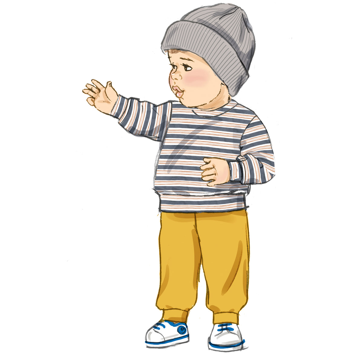 Simplicity S9720 sewing pattern envelope showing baby casual wear