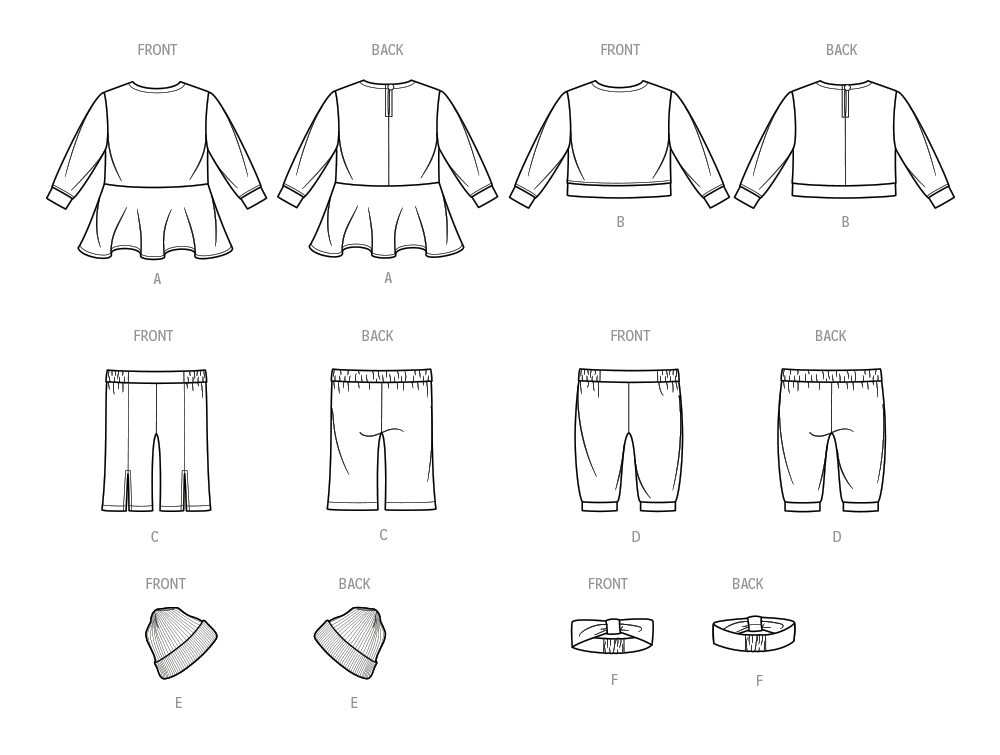 Simplicity S9720 sewing pattern envelope showing baby casual wear