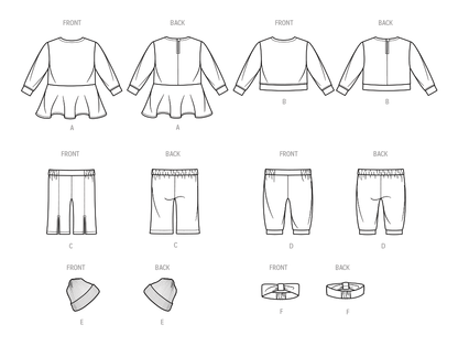 Simplicity S9720 sewing pattern envelope showing baby casual wear