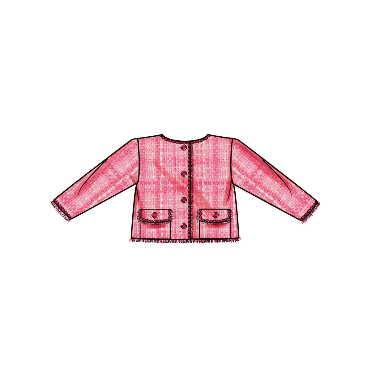 Simplicity S9721 sewing pattern envelope showing girls' casual wear