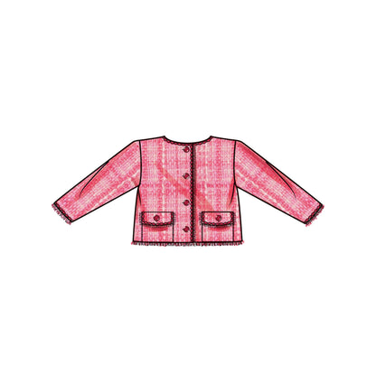 Simplicity S9721 sewing pattern envelope showing girls' casual wear
