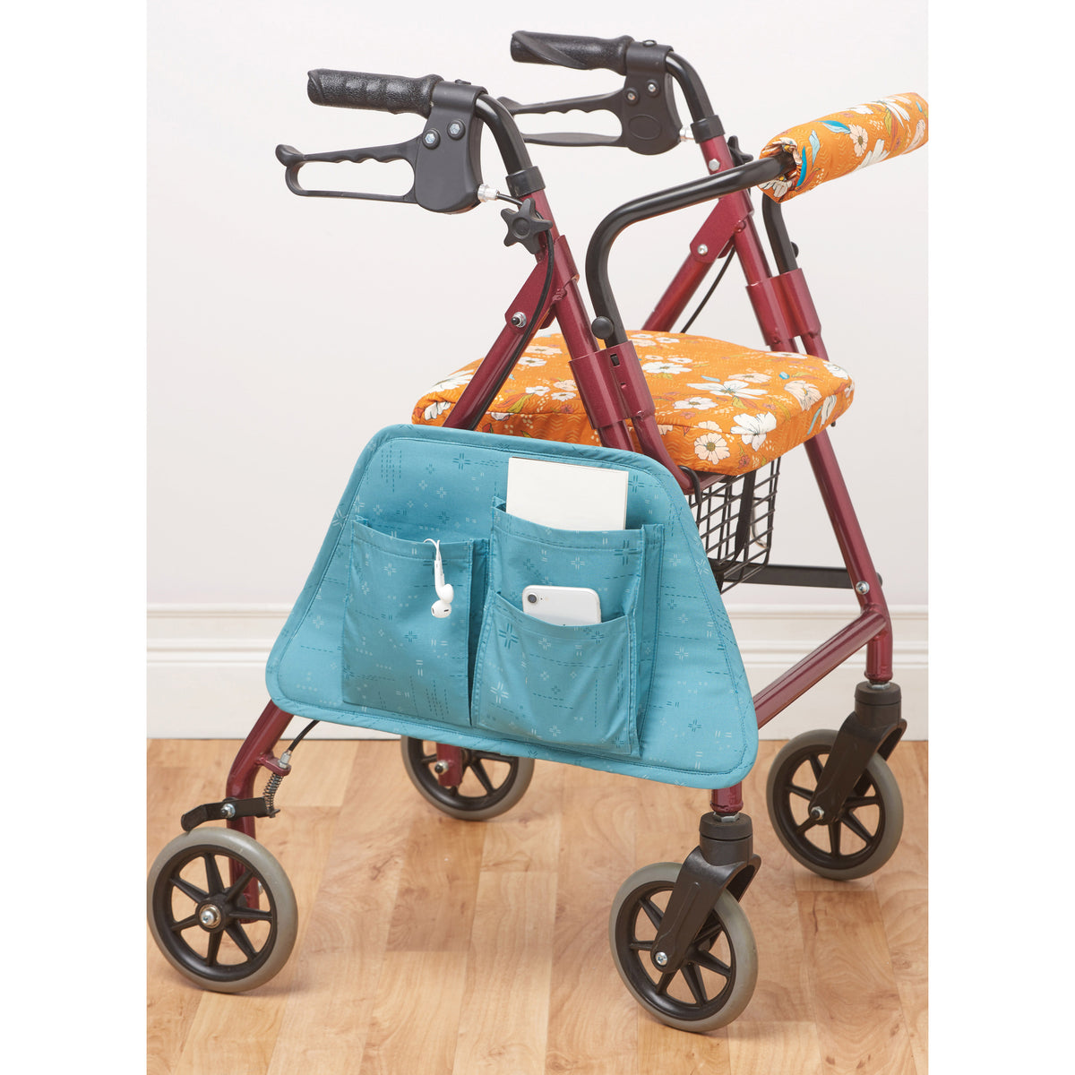 Simplicity S9725 sewing pattern envelope showing walker covers, bags and basket liners