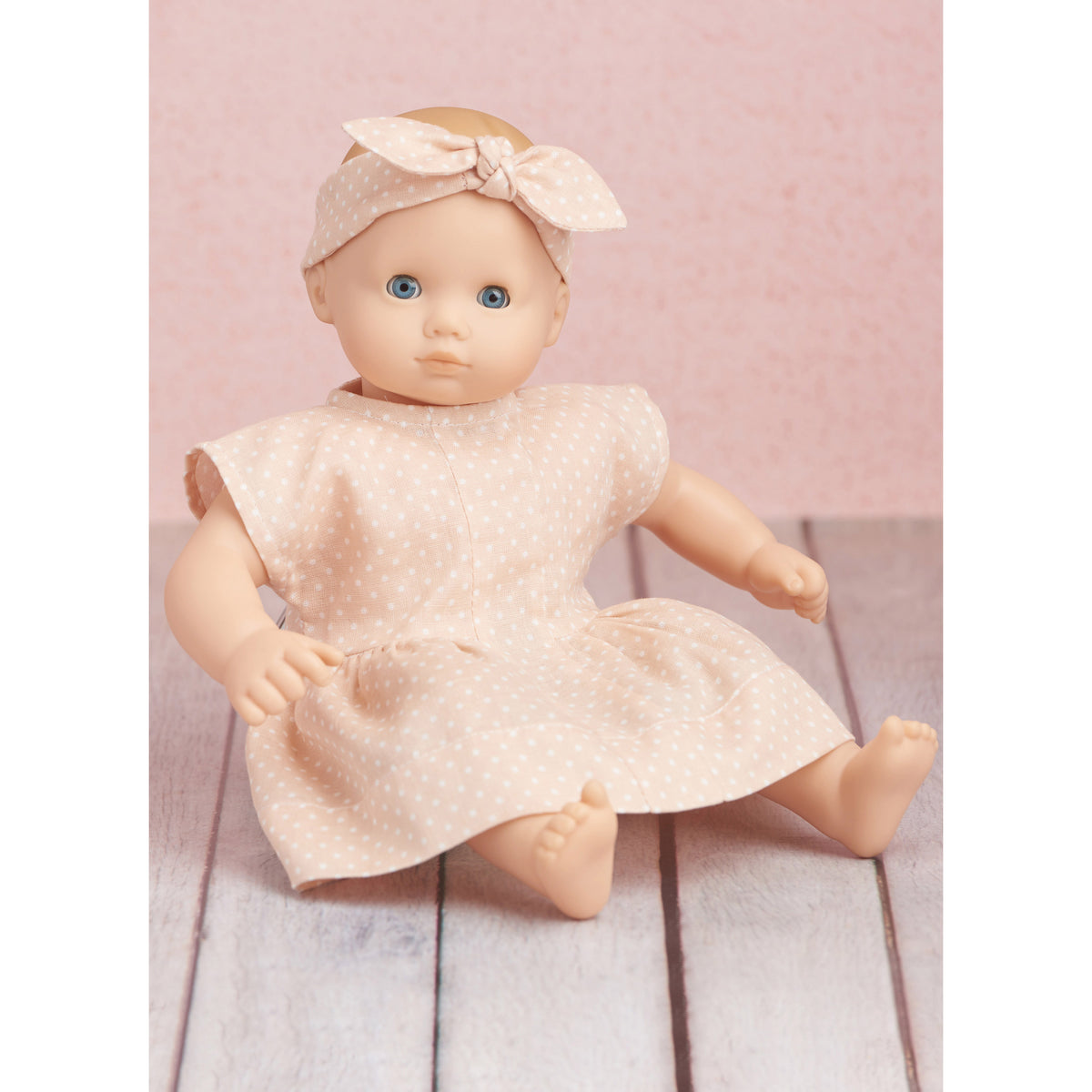 Simplicity S9727 sewing pattern envelope showing baby doll clothes