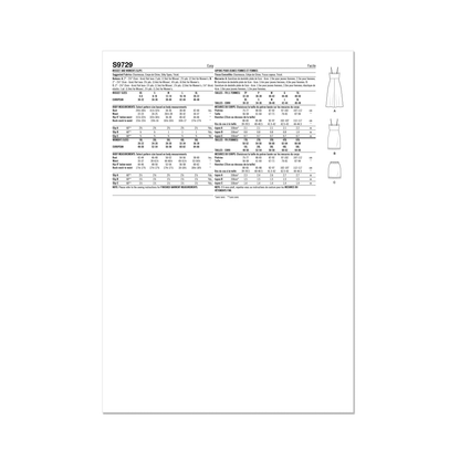 Simplicity S9729 sewing pattern envelope showing women's sleepwear