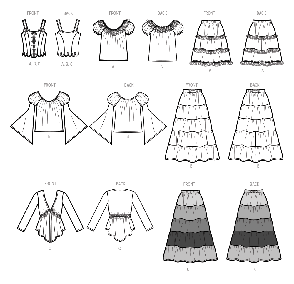 Simplicity S9734 sewing pattern envelope showing a women's fairycore costume