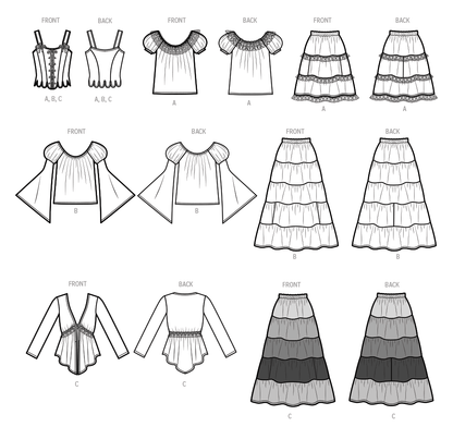 Simplicity S9734 sewing pattern envelope showing a women's fairycore costume