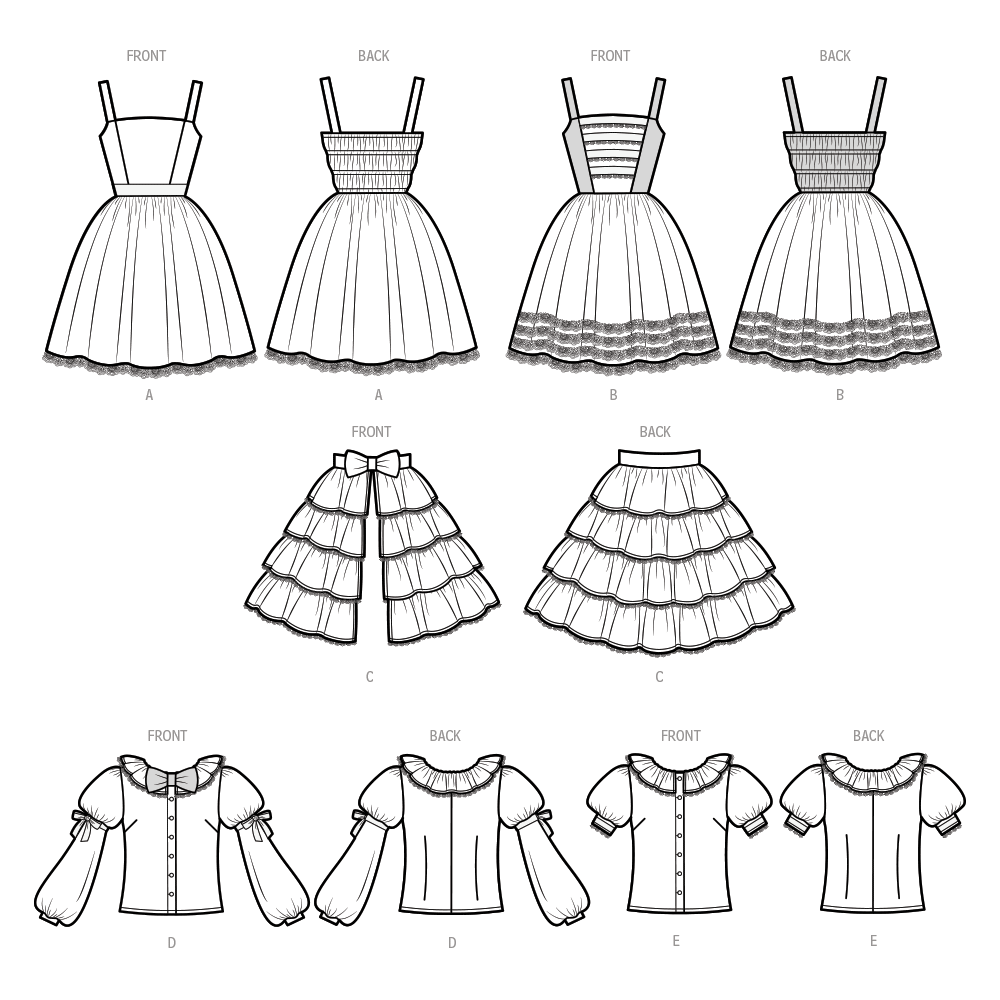 Simplicity S9735 sewing pattern envelope showing a women's costume