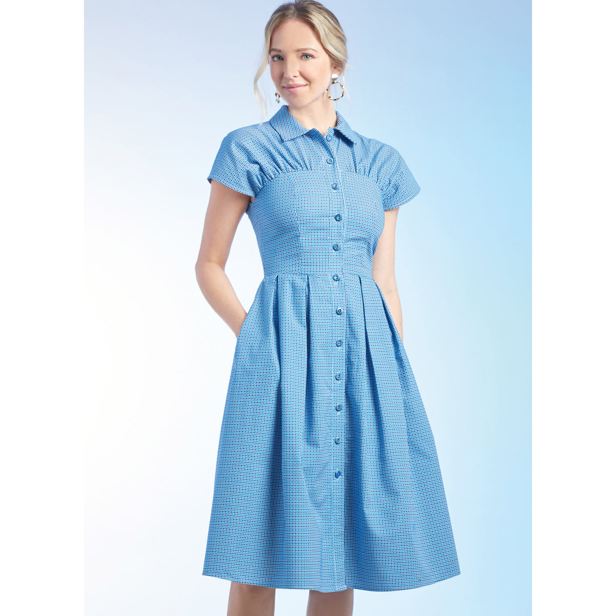 Simplicity S9742 sewing pattern envelope showing a women's dress