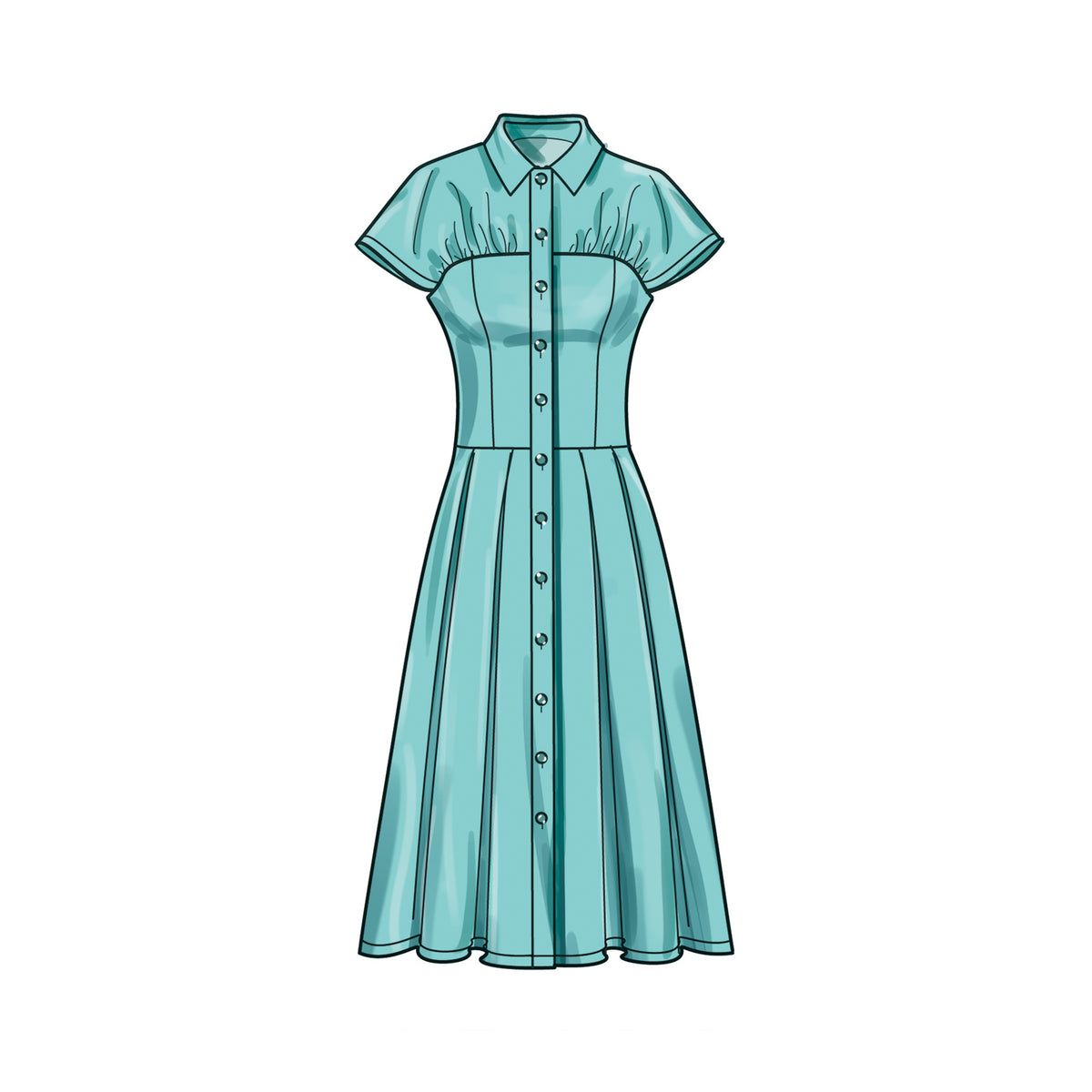 Simplicity S9742 sewing pattern envelope showing a women's dress