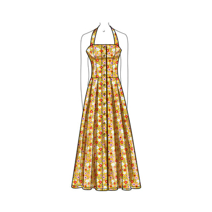 Simplicity S9742 sewing pattern envelope showing a women's dress