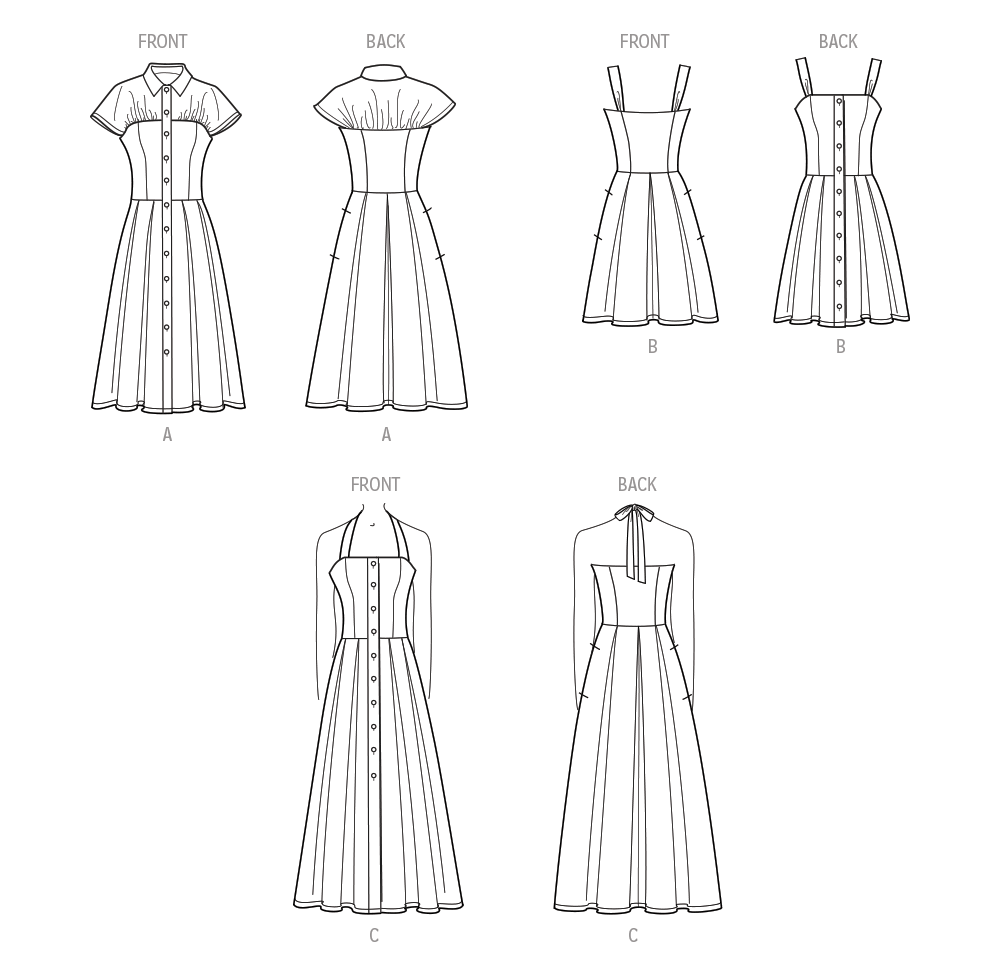 Simplicity S9742 sewing pattern envelope showing a women's dress