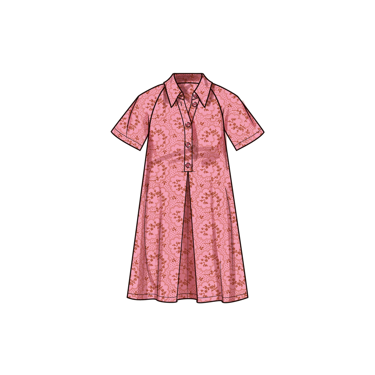 Simplicity S9744 sewing pattern envelope showing a women's dress