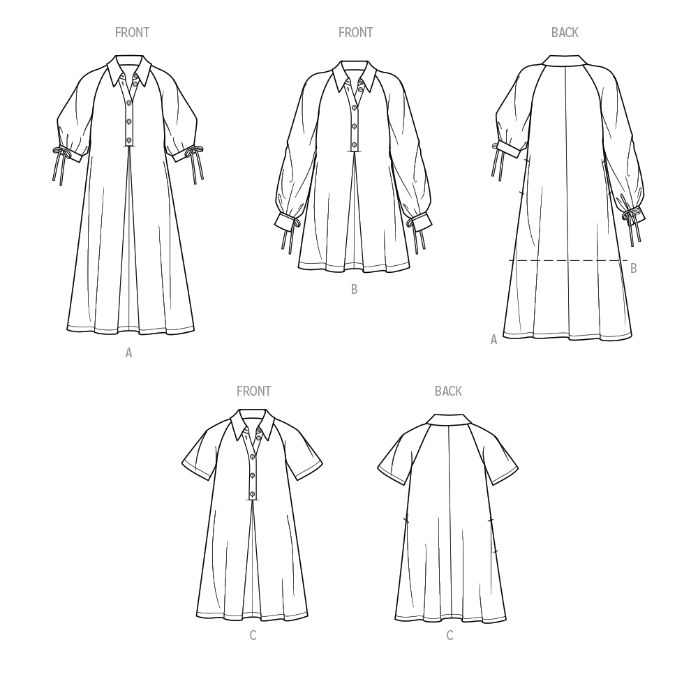 Simplicity S9744 sewing pattern envelope showing a women's dress