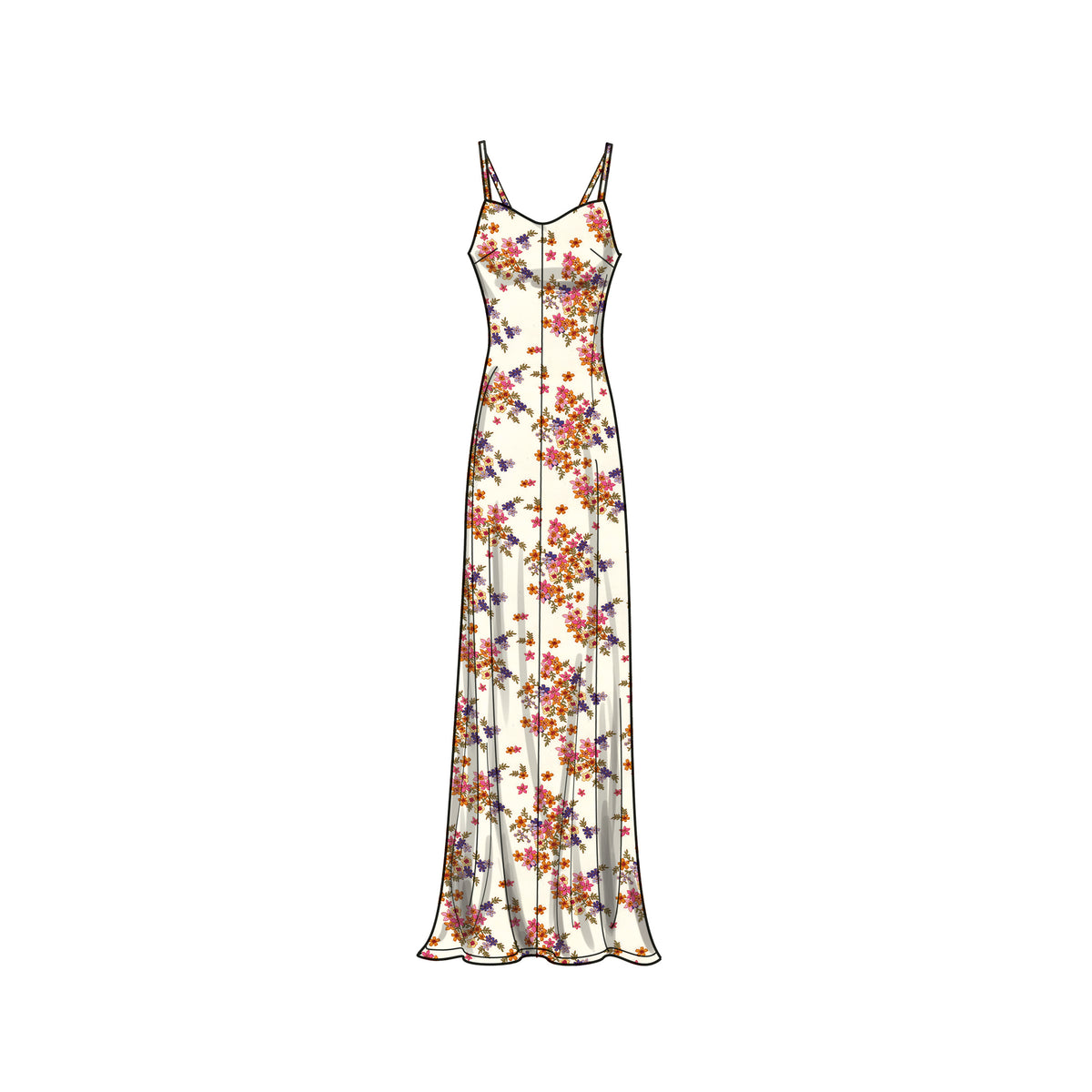 Simplicity S9745 sewing pattern envelope showing a women's slip dress
