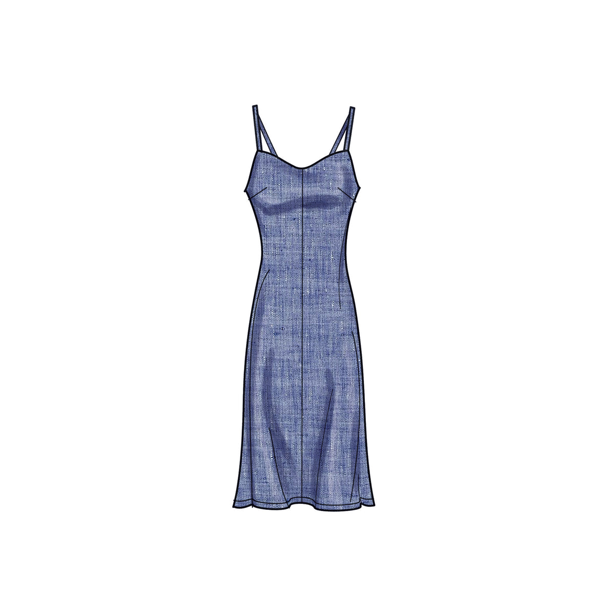 Simplicity S9745 sewing pattern envelope showing a women's slip dress