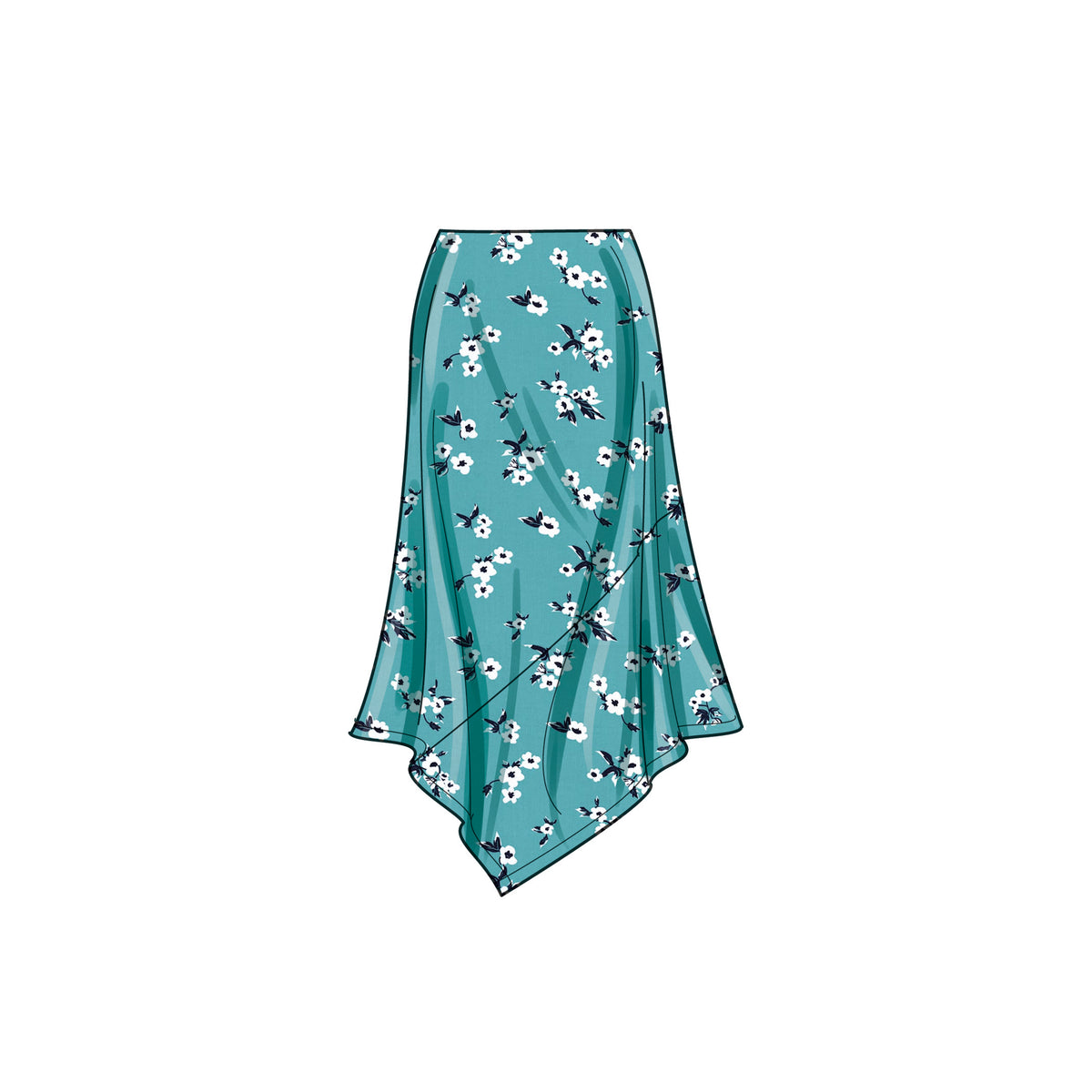 Simplicity S9752 sewing pattern envelope showing plus size skirts and trousers