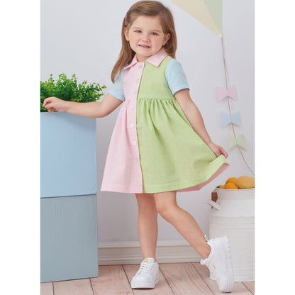 Simplicity S9760 sewing pattern envelope showing a toddler dress