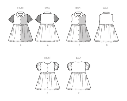 Simplicity S9760 sewing pattern envelope showing a toddler dress