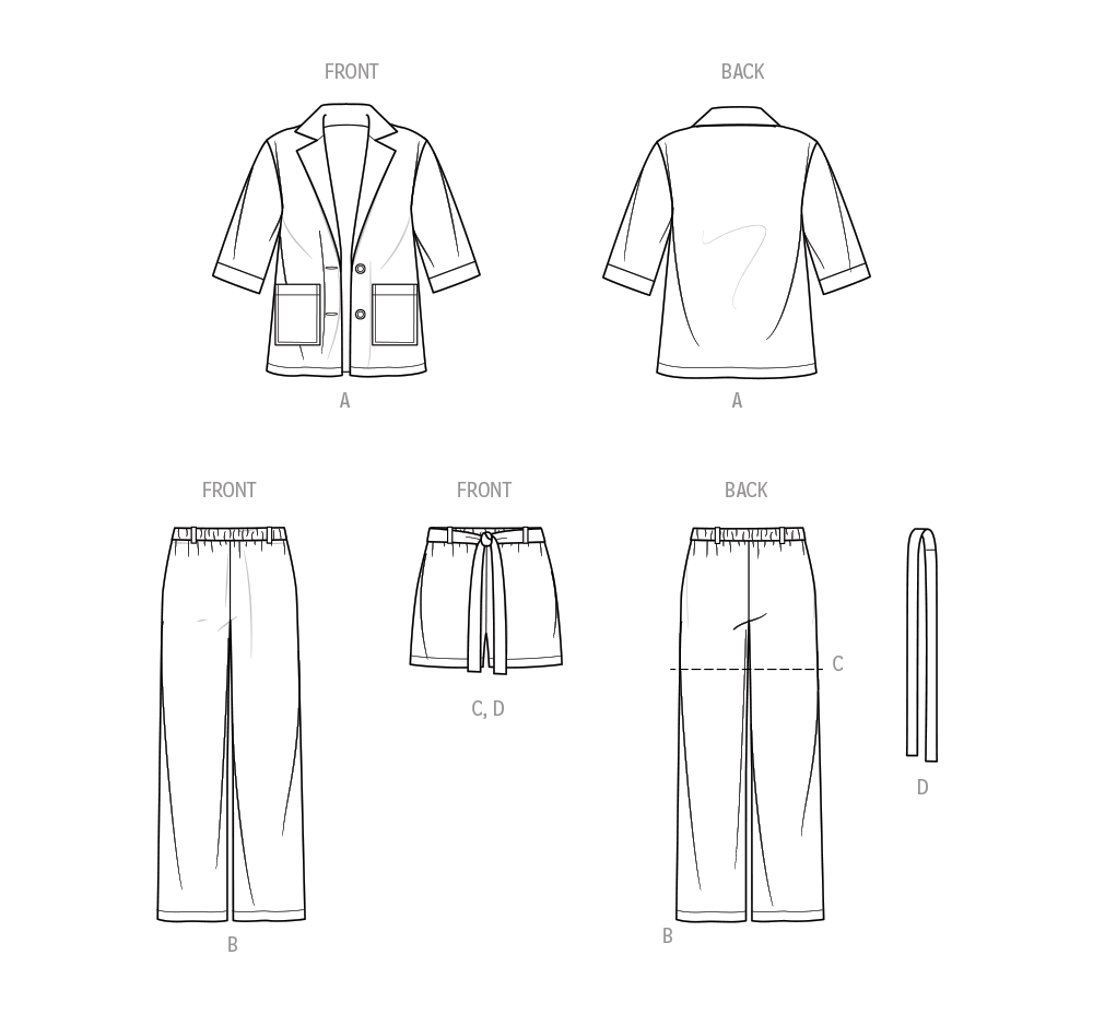 Simplicity S9762 sewing pattern envelope showing children's casual wear