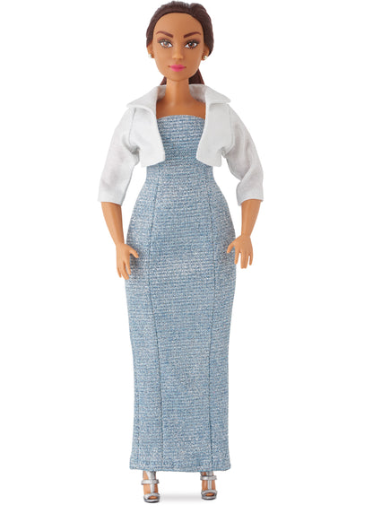 Simplicity S9769 sewing pattern envelope showing doll clothes