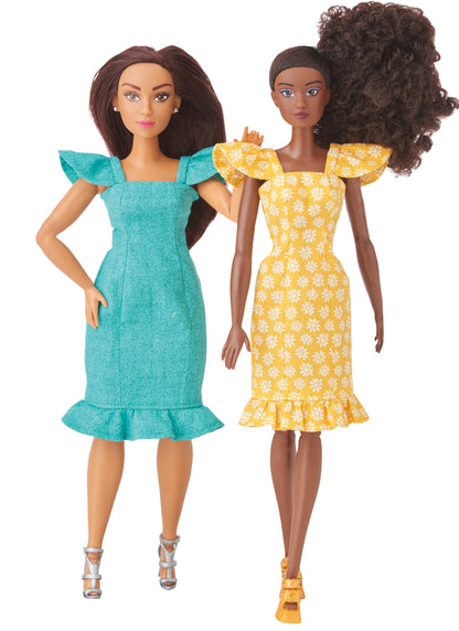 Simplicity S9769 sewing pattern envelope showing doll clothes