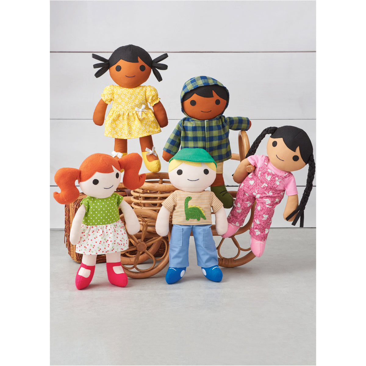 Simplicity S9770 sewing pattern envelope showing stuffed dolls