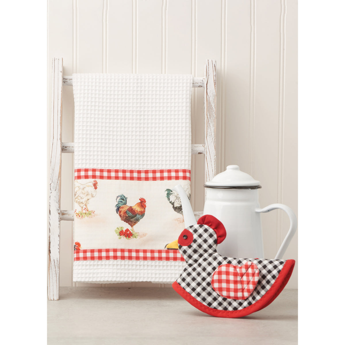 Simplicity S9773 sewing pattern envelope showing a chicken tea cosy, fabric bowl and oven gloves