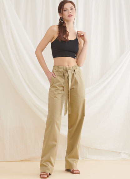 Simplicity S9785 sewing pattern envelope showing relaxed pull-on trousers