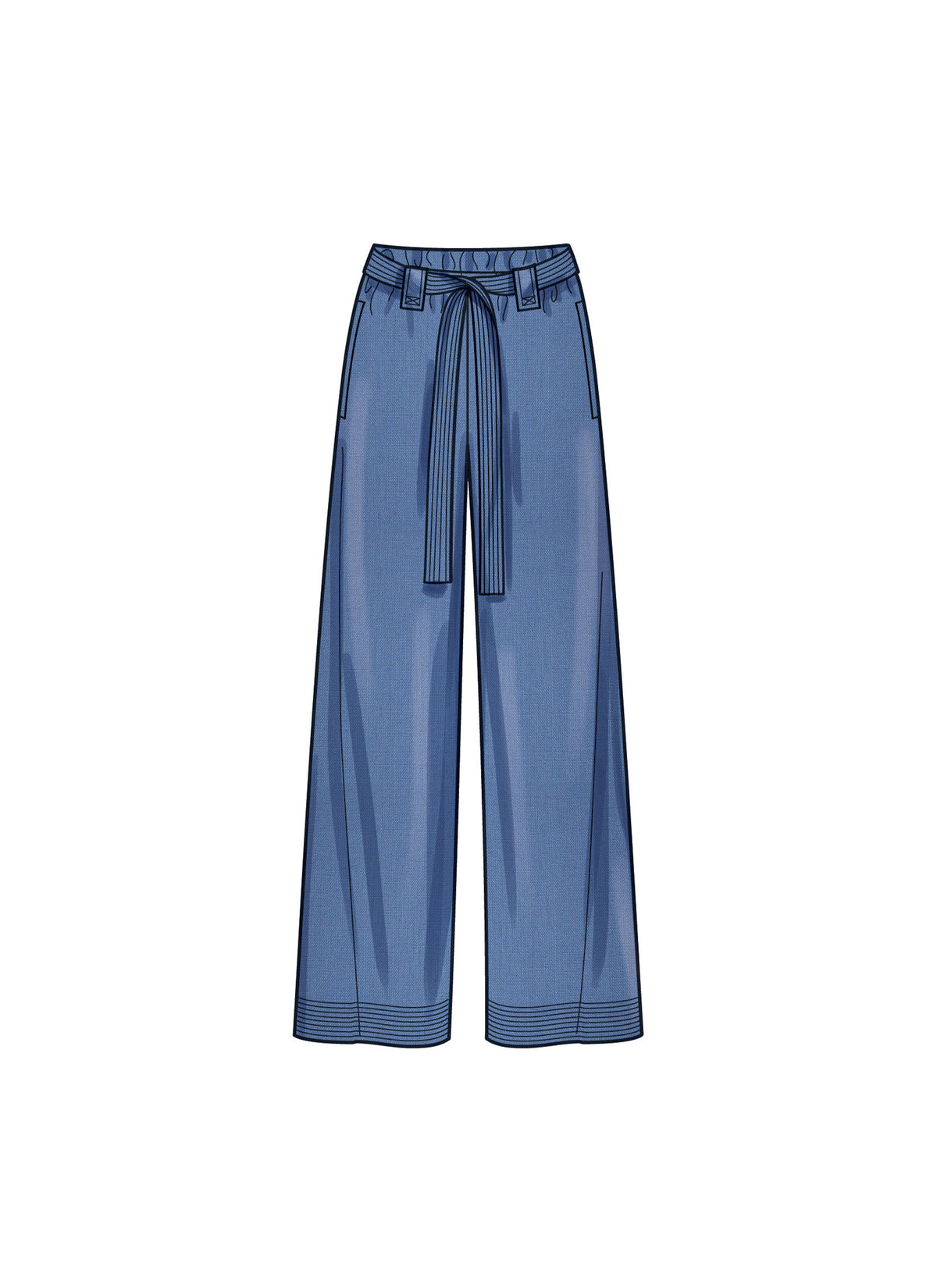 Simplicity S9785 sewing pattern envelope showing relaxed pull-on trousers