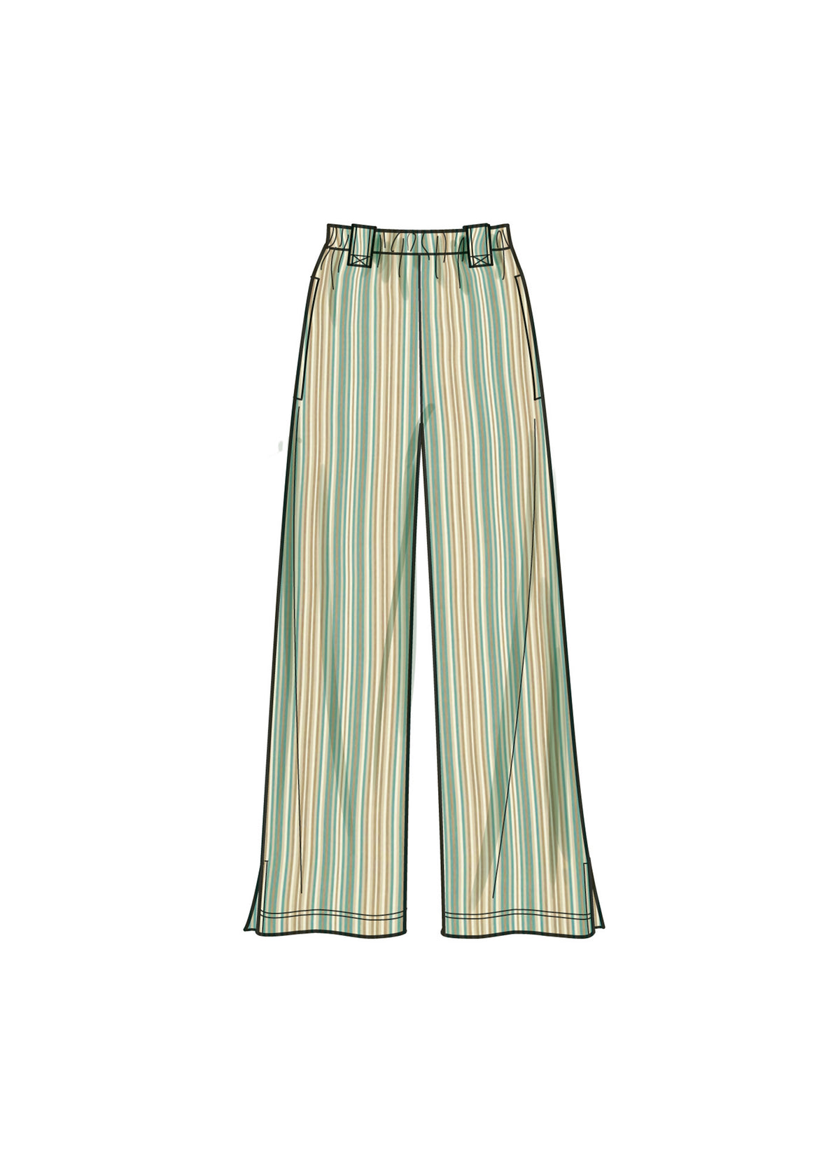 Simplicity S9785 sewing pattern envelope showing relaxed pull-on trousers
