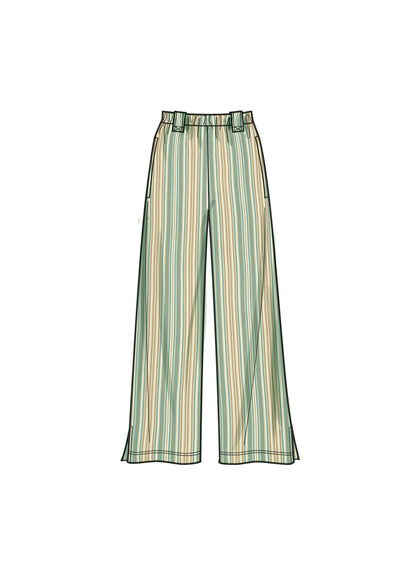 Simplicity S9785 sewing pattern envelope showing relaxed pull-on trousers