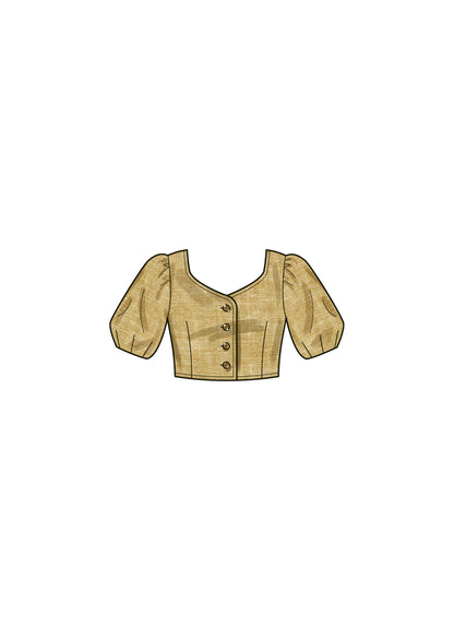 Simplicity S9791 sewing pattern envelope showing tops, a skirt and trousers