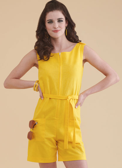 Simplicity S9792 sewing pattern envelope showing casual wear with front zip and tie belt