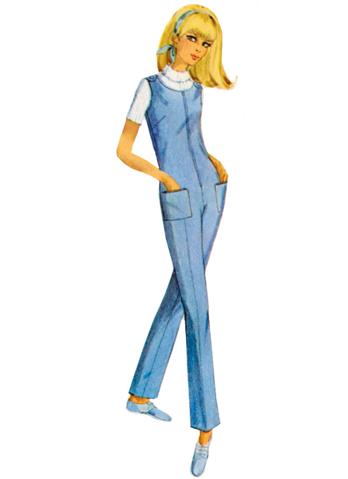 Simplicity S9792 sewing pattern envelope showing casual wear with front zip and tie belt